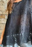 Veronica Embroidered Tank Black